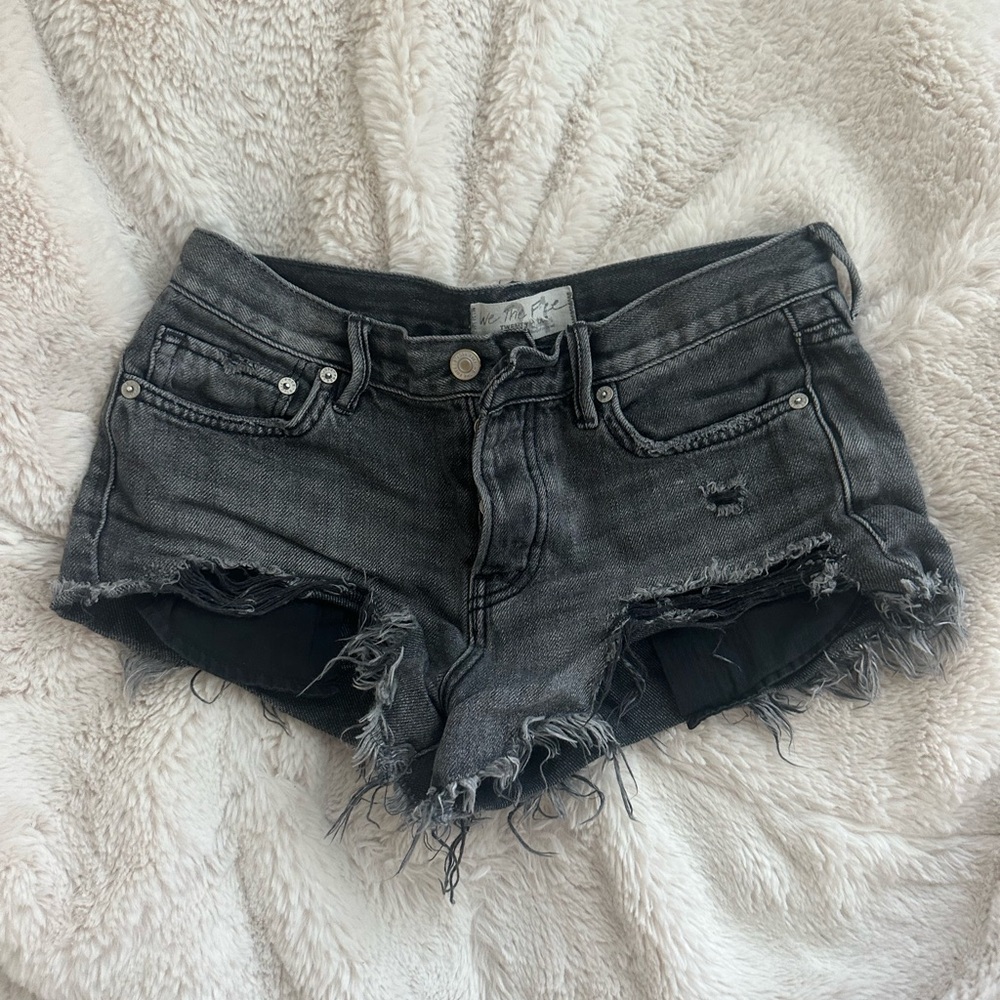 Black Denim Shorts